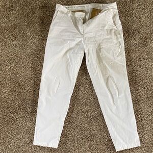 Talbots Girlfriend Chino White Pixie Pants
